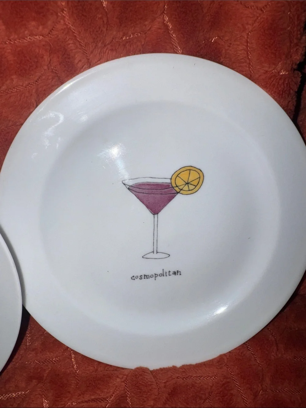 Signature Housewares Ursula Dodge Martini Cocktail Appetizer Salad Plates Set of